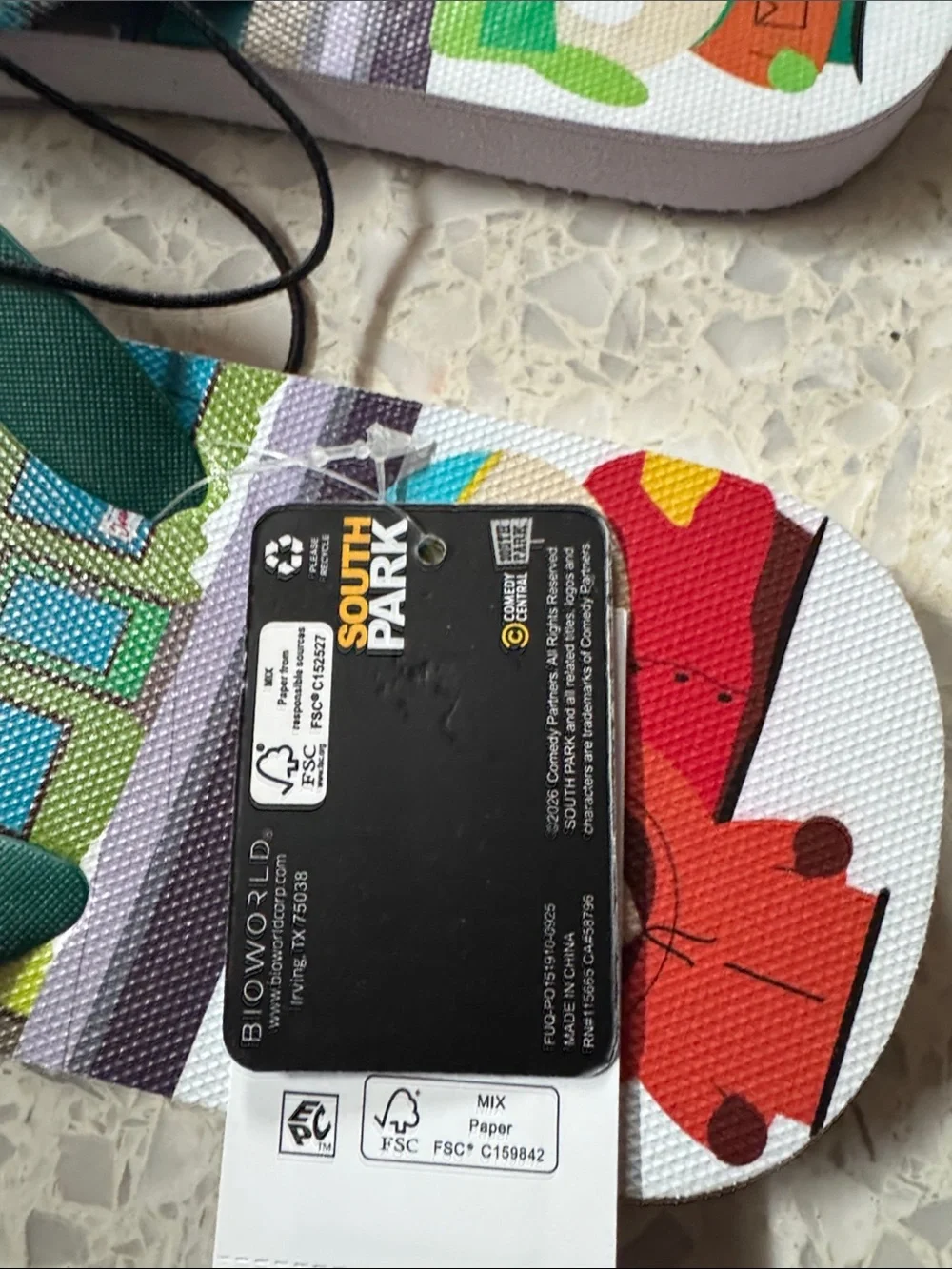 South Park Flip Flops